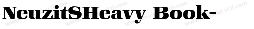 NeuzitSHeavy Book字体转换